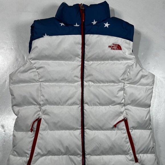 The North Face Nuptse 700 Down Puffer Vest Womens Medium White RU